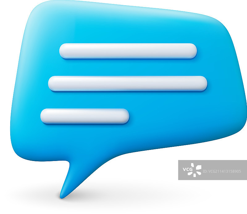 3D聊天气泡消息图片素材