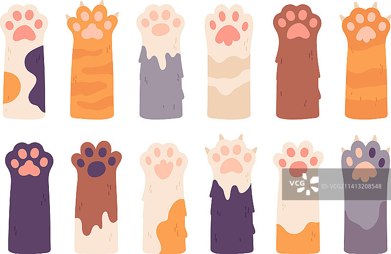 猫爪卡通宠物爪子图片素材