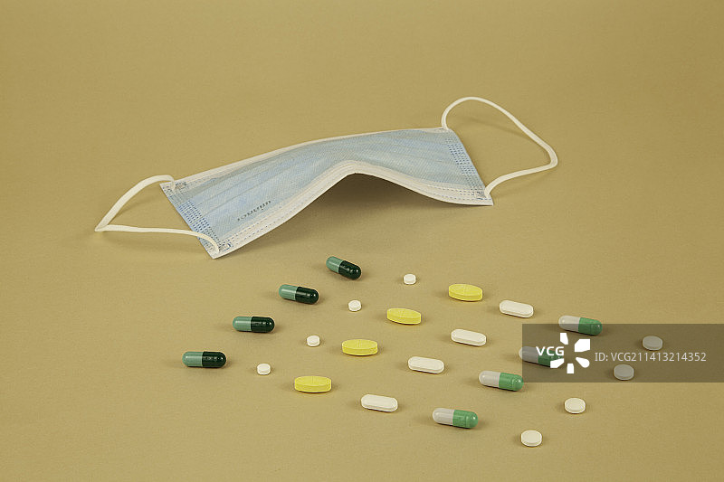 口罩和药品图片素材
