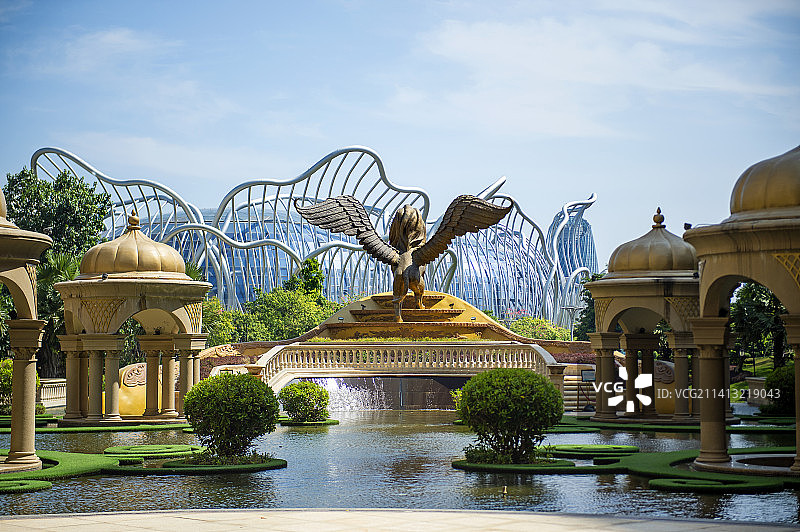 海南儋州，海花岛，欧堡酒店。图片素材