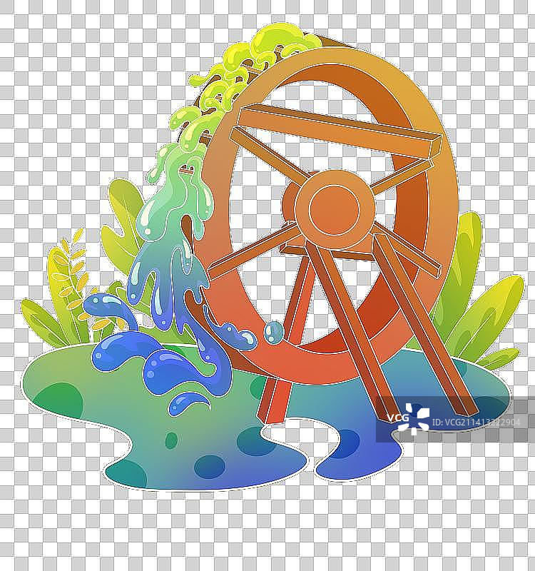 国潮风植物风车免扣元素图片素材