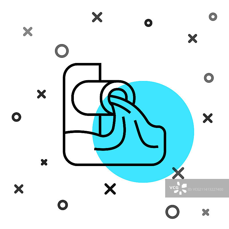 白色背景上的黑色线条废水图标图片素材