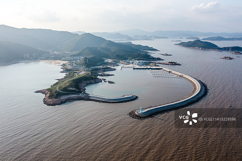 航拍宁波象山松兰山景区图片素材