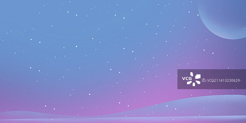 24节气插画壁纸系列-彩柔和的天空下着柔软的雪图片素材