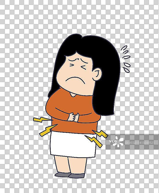 元素：痛经图片素材