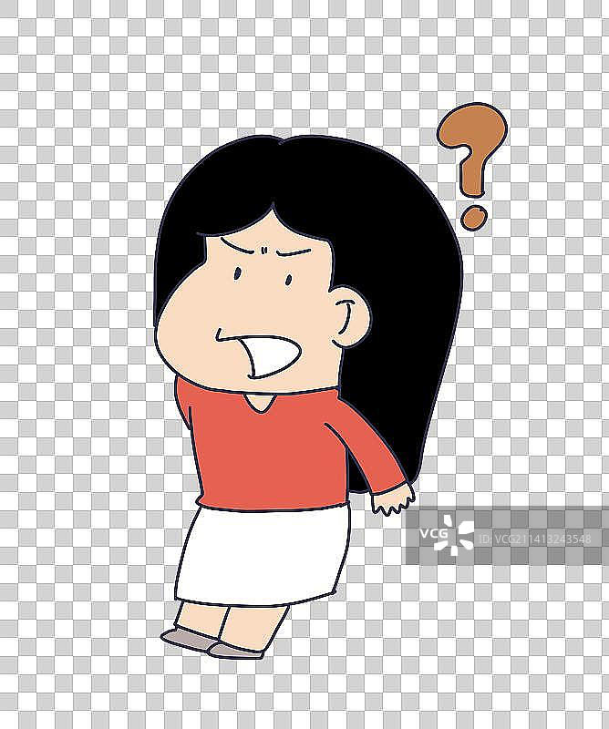 元素：疑问的女性图片素材