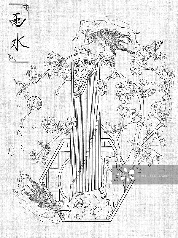 图库任务春季节气立春谷雨雨水惊蛰春分清明图片素材