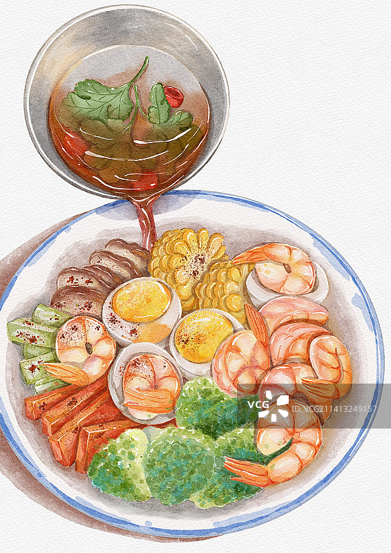 水彩美食插画1图片素材