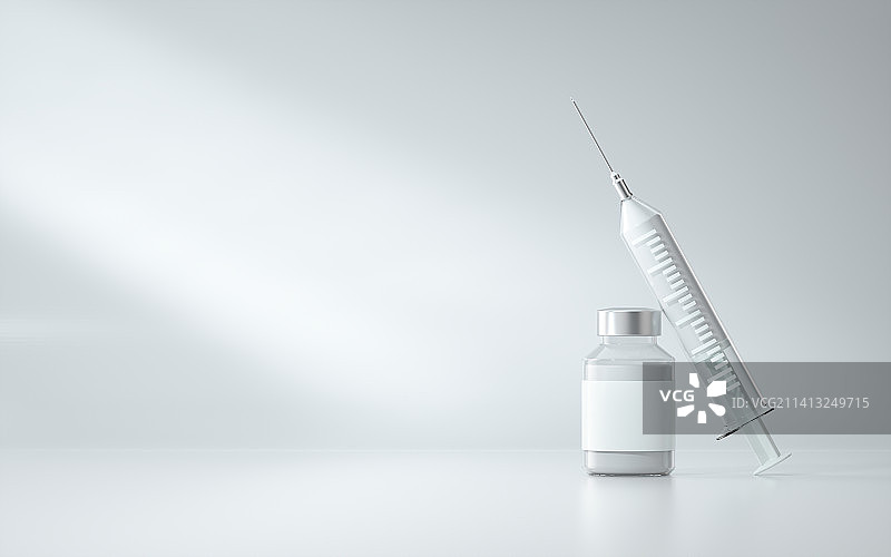 医疗疫苗和注射器图片素材