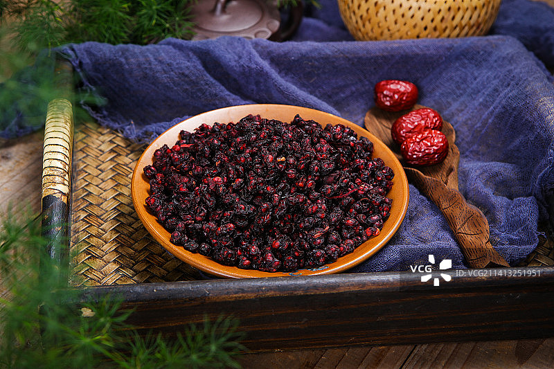 中药材五味子图片素材