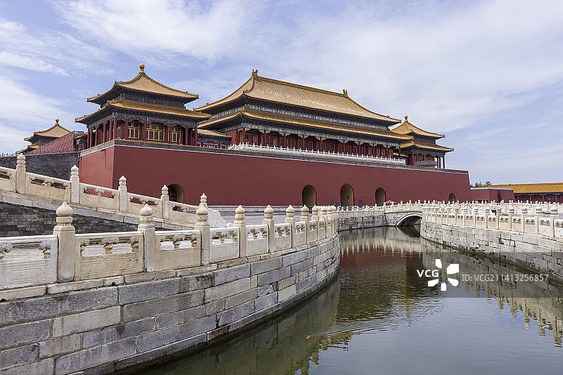 北京故宫午门金水河-太和门广场图片素材
