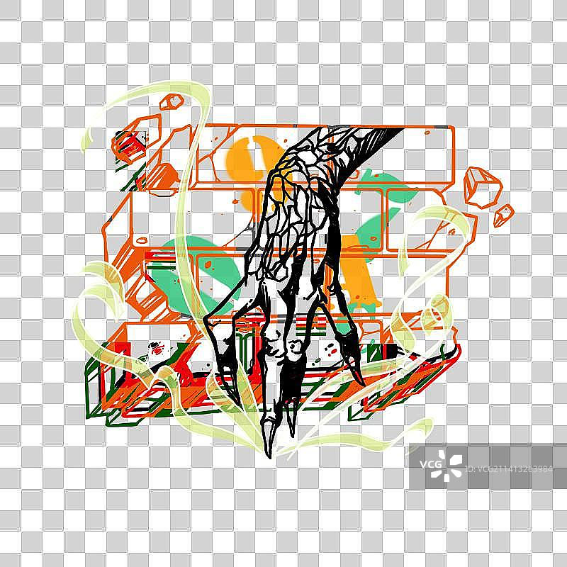 像素故障手图片素材