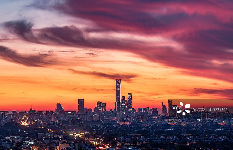 北京朝霞图片素材