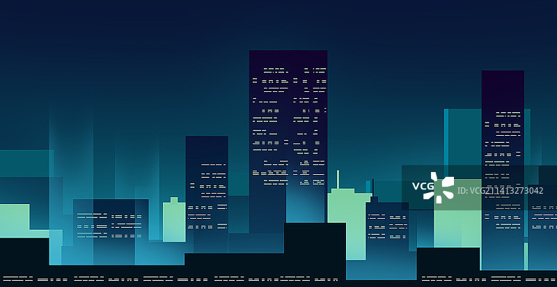 城市夜景插画图片素材