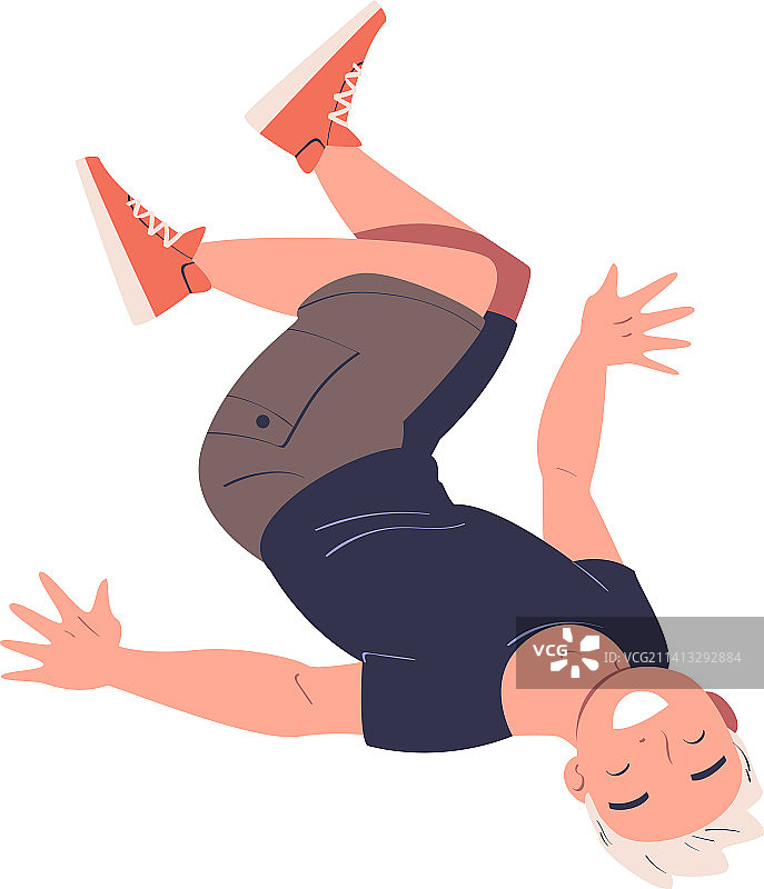 快乐的男人在上面跳跃图片素材