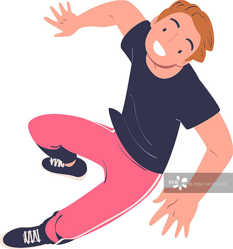 快乐的男人在上面跳跃图片素材