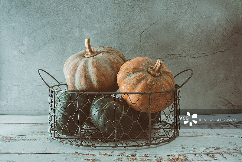 南瓜和干花向日葵图片素材