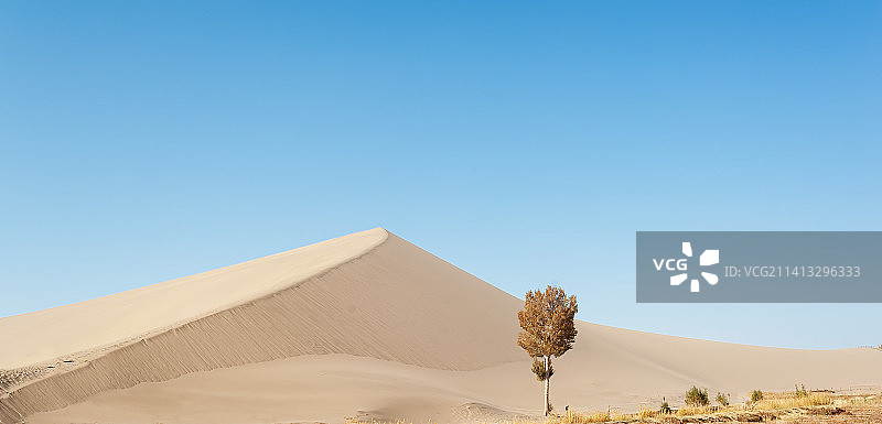 敦煌鸣沙山沙漠公园的沙丘图片素材