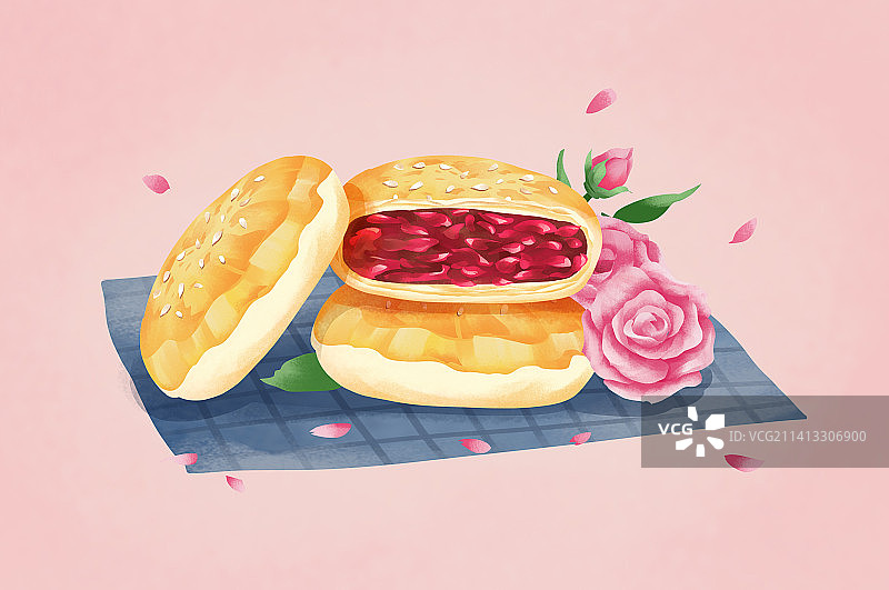 云南特色美食之鲜花饼图片素材