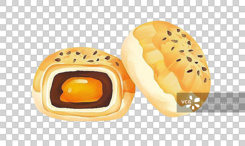 蛋黄酥插画元素图片素材