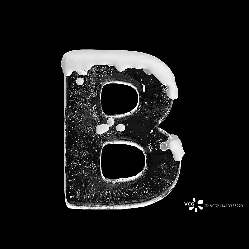 冰块字母图片素材