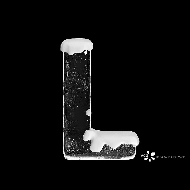 冰块字母图片素材