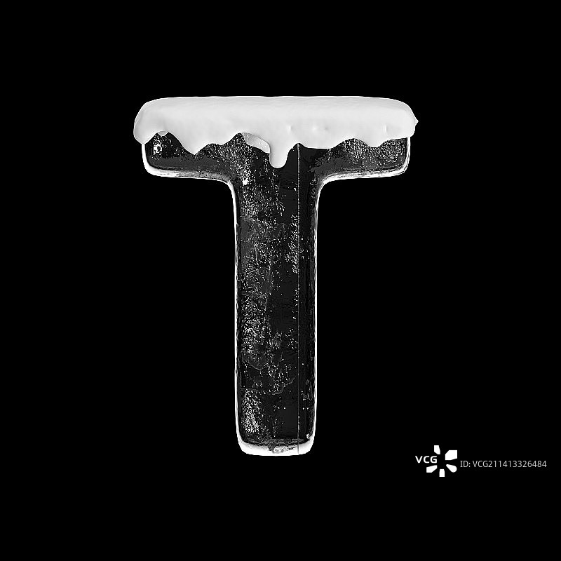 冰块字母图片素材