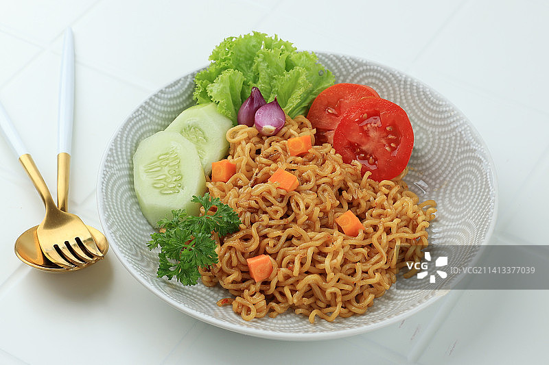 印多美捞面：印度尼西亚人气方便面，万隆图片素材