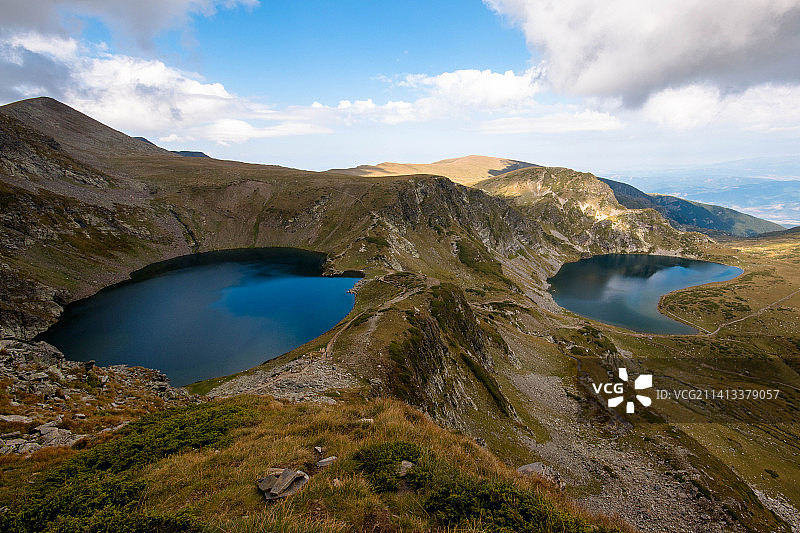 保加利亚里拉山湖光山色风光图片素材