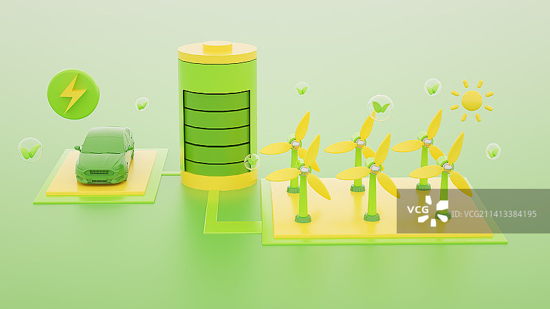 新能源环境保护插画图片素材