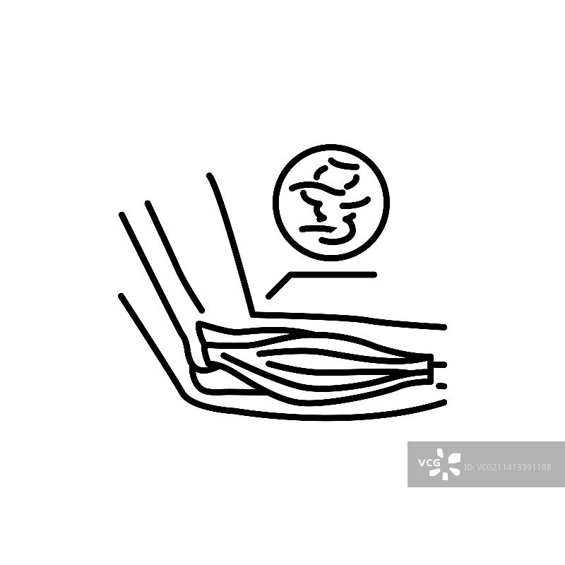 肌腱炎彩色线条图标网页图图片素材