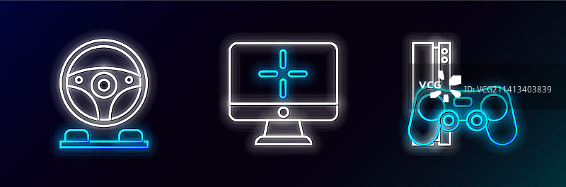 带摇杆的赛车游戏机图片素材