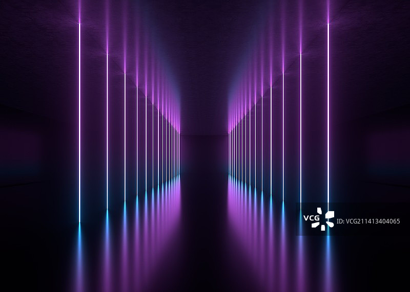 霓虹灯未来科技感空间背景素材图片素材