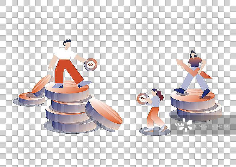 金融经济人物组合图片素材