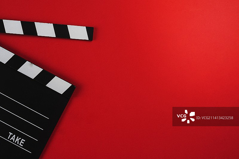 扁平风格构图：电影元素，高品质图片素材