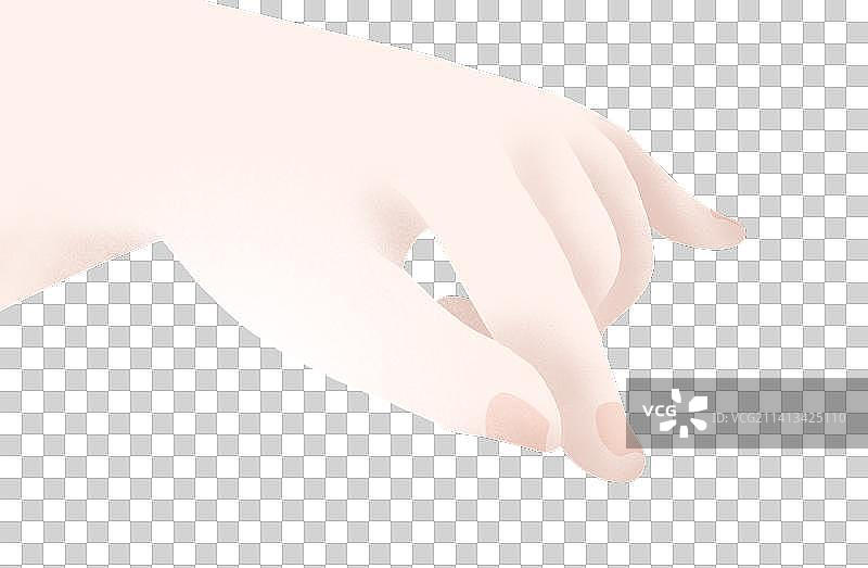 兰花指女人手插画元素图片素材