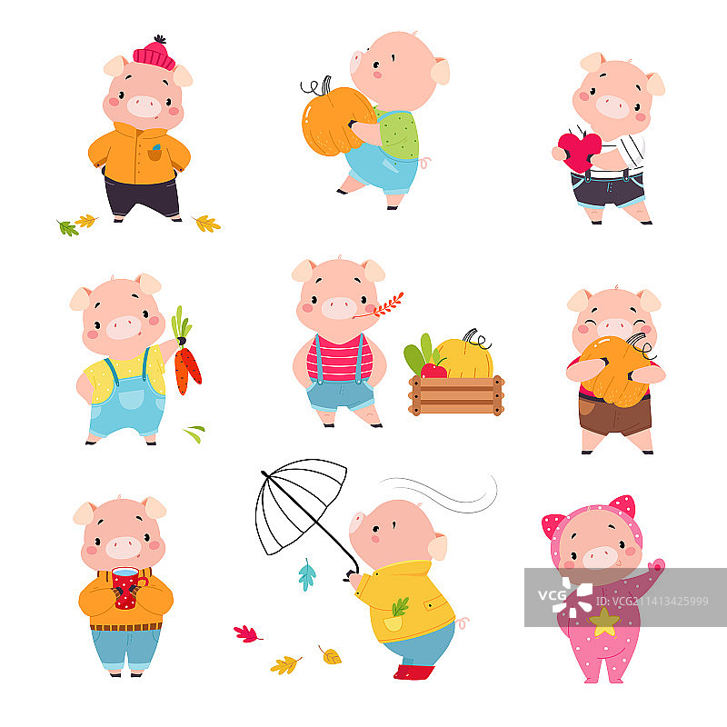 粉色小猪角色图片素材