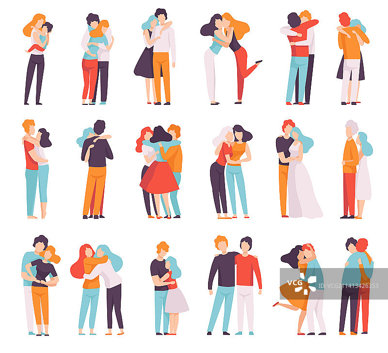 人物角色拥抱图片素材