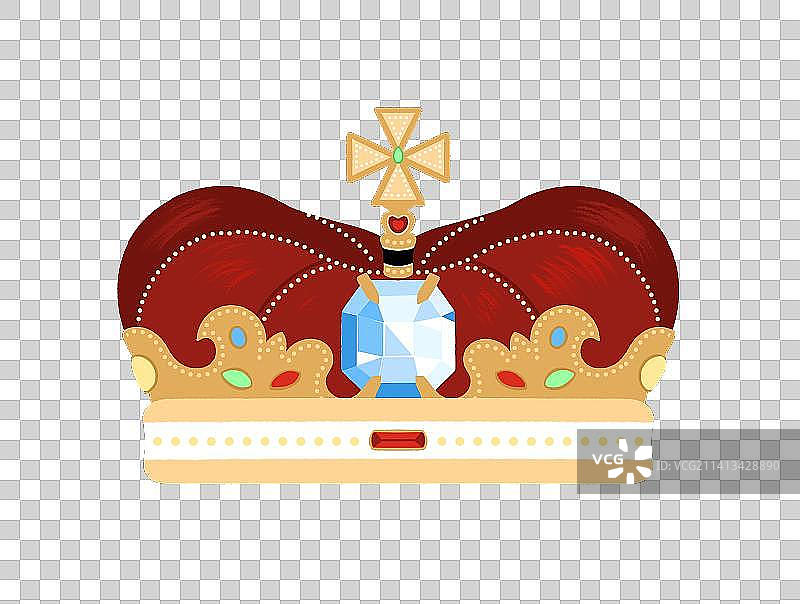 欧式皇冠插画元素图片素材