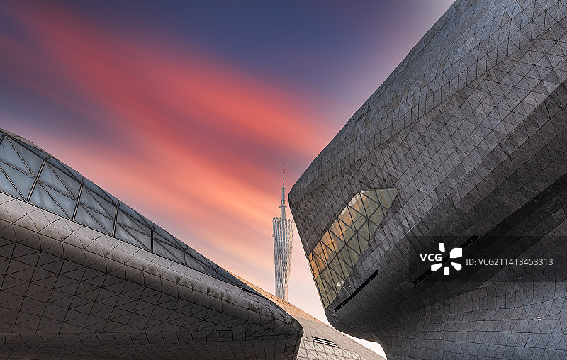 广州塔与大剧院图片素材