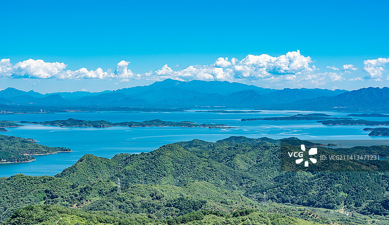 夏天北京密云水库图片素材