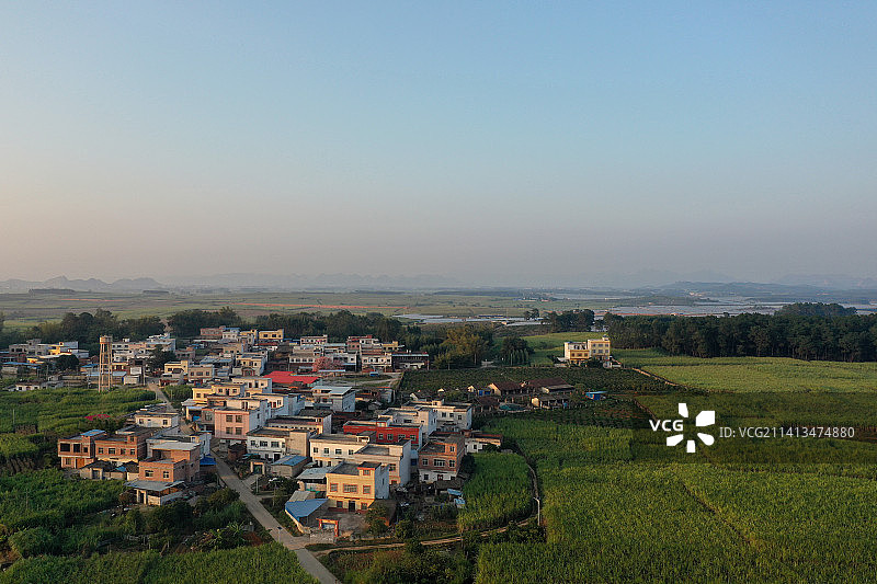 广西宾阳乡村冬日风光图片素材