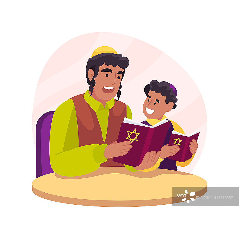 东正教家庭卡通形象图片素材