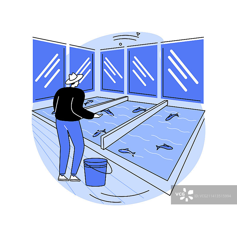 卡通养鱼素材图片素材