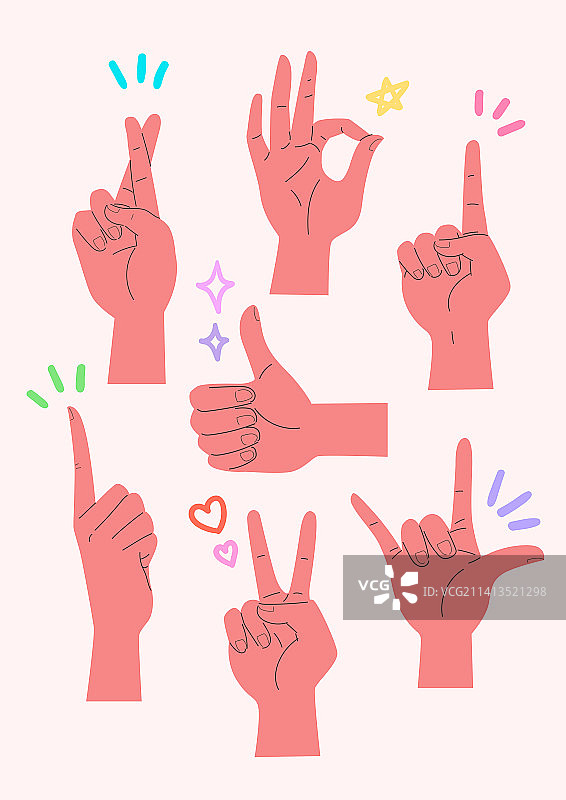 手势，OK，食指，V字，数字一，说谎，手指，好运，摇滚音乐图片素材