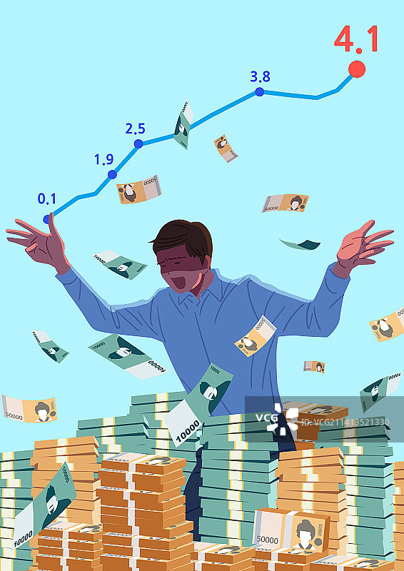 通货膨胀、担忧、经济、上涨、图表、货币、利率图片素材