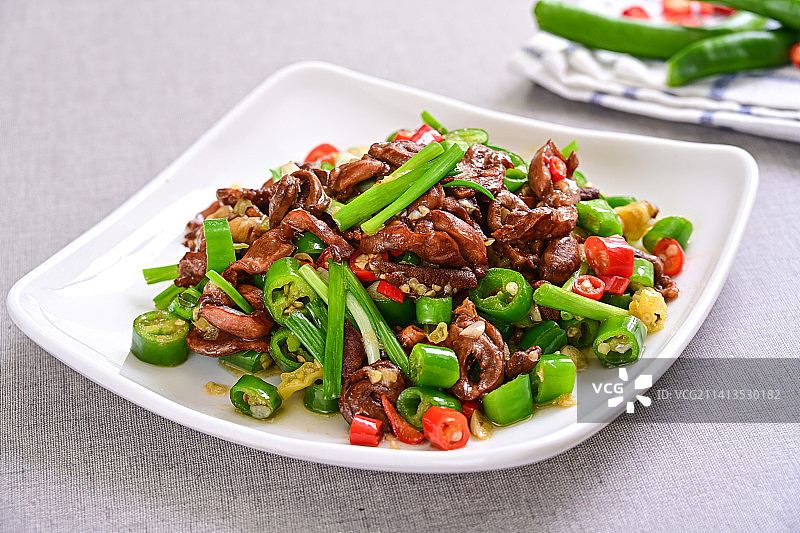 香辣小炒鸡胗图片素材