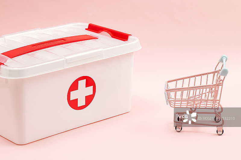 药箱和购物车图片素材