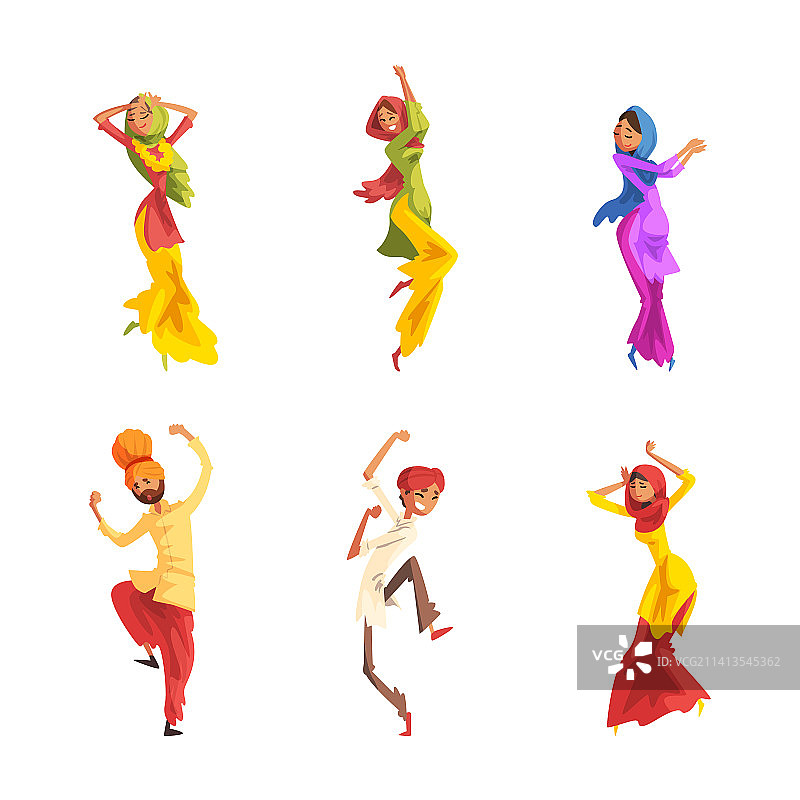 身着传统服饰的印度舞者图片素材