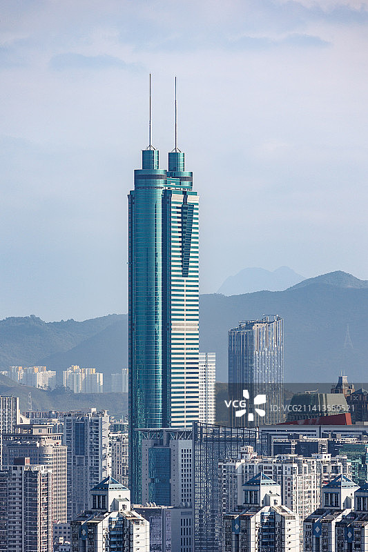 深圳笔架山顶城市风光图片素材